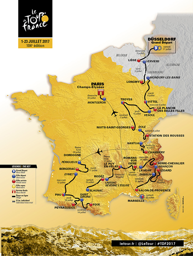 Tour de France Map