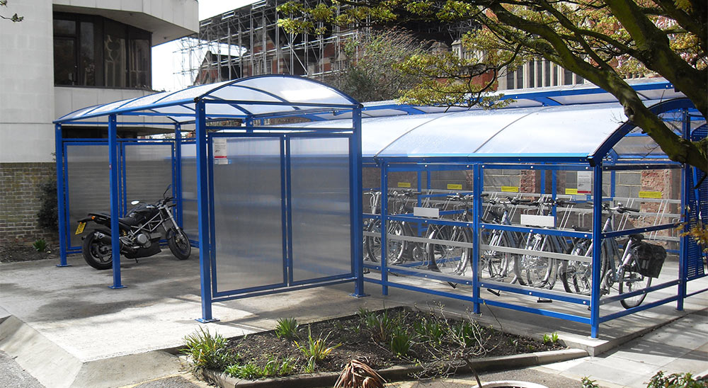 cycle shelters, cycle compounds, cycle shelter projects,  bike shelters, staff shelters, work shelters, premises shelters