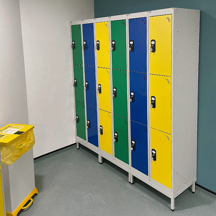 Securing cabinets and lockers in hospitals