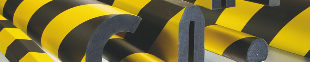 Black and yellow foam wall protectors
