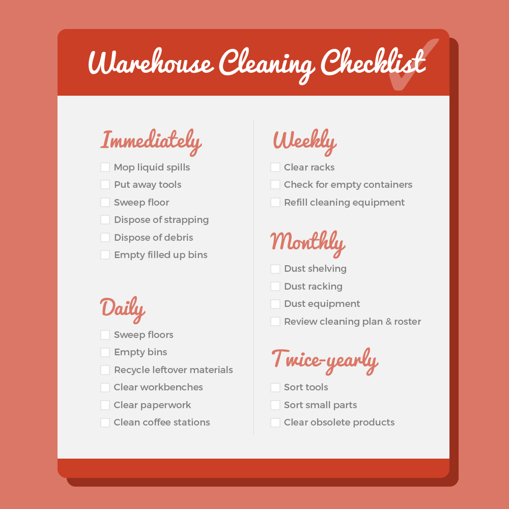 Warehouse Cleaning Checklist