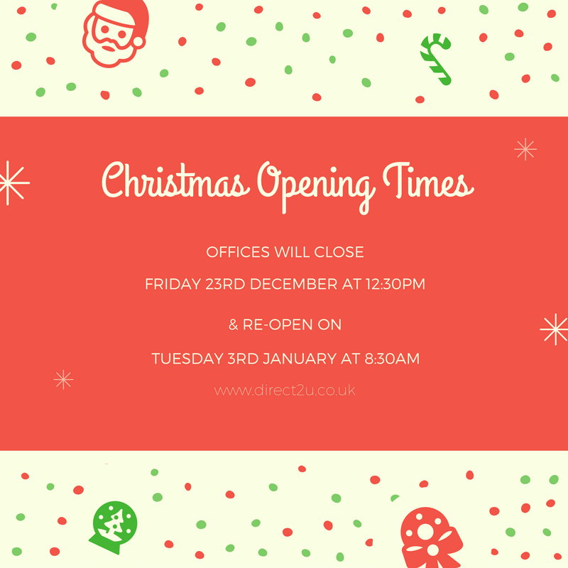 Christmas Opening Times 2016