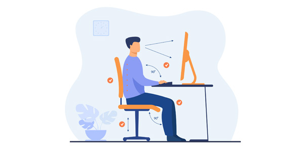 Working ergonomically, correct posture, ergonomics