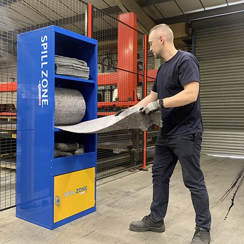 SpillZone Absorbent Station 1 - with Lockable Cupboard Full Door