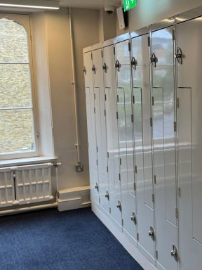 Z-Door Lockers in a School Hallway