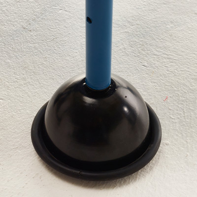 Close-up of spring-loaded castor