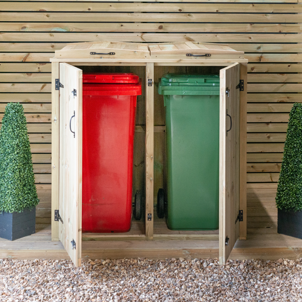 Double Wheelie Bin Stores