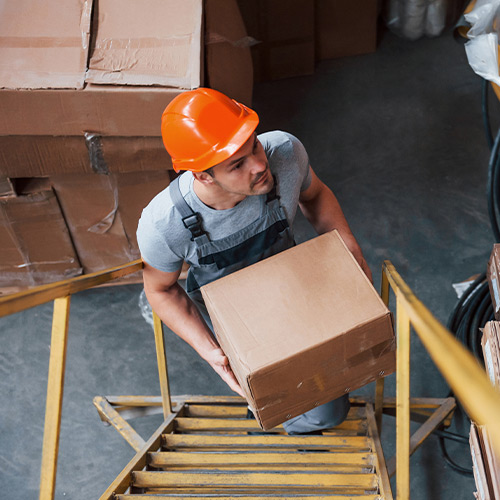 Warehouse Steps in use