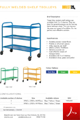 TFully Welded Shelf Trolleys Data Sheet