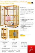 Hazardous Boxwell Mobile Storage Cages Data Sheet