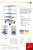 Heavy Duty 5 Shelf Trolley