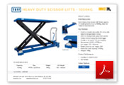 TUFF Scissor Lift Table Specification