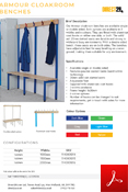 Armour Cloakroom Benches Data Sheet