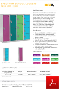 Spectrum School Lockers 1235mm Data Sheet