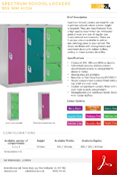 Spectrum School Lockers 955mm Data Sheet