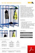 Wire Mesh Lockers Data Sheet