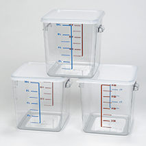 Space Saving Square Storage Containers & Lids