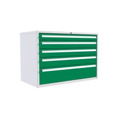 1200 Euroslide 5 drawer (1x100 2x125 1x150 1x250mm) Green