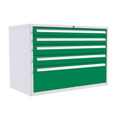 1200 Euroslide 5 Drawer (2x100 2x125 1x300mm) Green