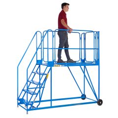 Climb-IT Easy Slope Work Platforms -5 tread Blue