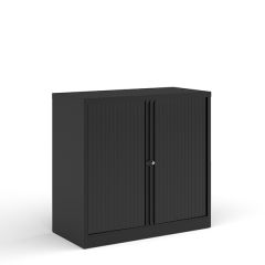 Tambour Cupboard - H1000-1015mm - Black