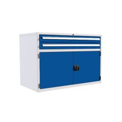 1200 Euroslide 2 drawer and cupboard - Blue