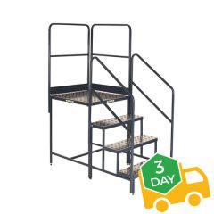 Climb-It Work Platform - Single - 2 Tread - 3 Rails