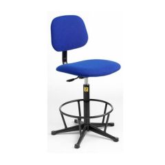 Deluxe ESD Chair with Footring - Blue