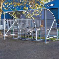 Dudley Cycle Shelter - Free Hoops as standard, Rack is optional extra