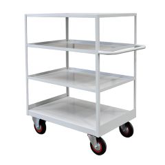 Heavy Duty 4 Shelf Trolleys - Light Grey