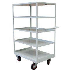 Heavy Duty 5 Shelf Trolley - Light Gey