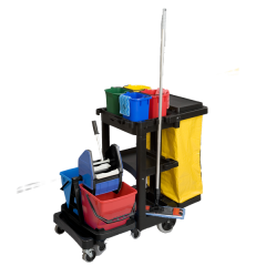 Janitor Cart - 2 Swivel Wheels