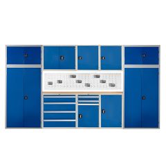 10 Piece Modular Workshop Kit - Blue with Grey Carcass