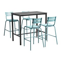 Light Blue Poseur Dining Set 