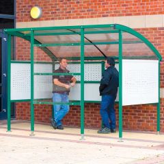 Premier Smoking Shelter - Perforated Steel Side Panels