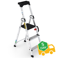 Climb-It Professional Aluminium Stepladders with Carry Handle - folded