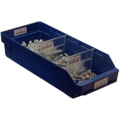 Shelf Bins shown with transparent dividers