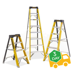 Climb-it Glass Fibre Swingback Stepladders