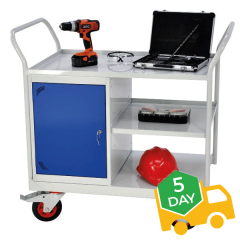 Maintenance Trolley - Cupboard and Side Shelf