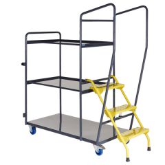 Fully Welded Order Picking Trolleys - 3 Shelf