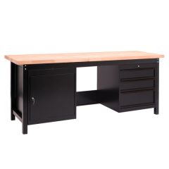 TUFF Premium Workbench - Double Storage - 1 x Cupboard / 1 x 3 Drawers