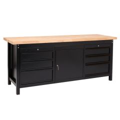 TUFF Premium Workbench - Triple Storage - 2 x 3 Drawers / 1 x Cupboard