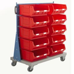 Single Sided Lourve Panel Trolley Kit - WP011512 Red