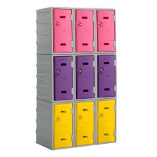 9 x Fortis 600 Plastic Lockers