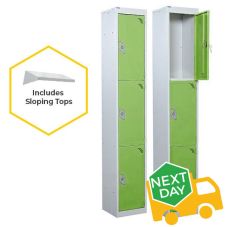 Armour Standard Lockers - 300x300mm - 3 Door - Light Green 