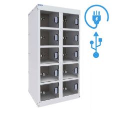 Dual USB Phone Charging Lockers - Perspex Door