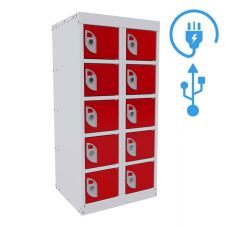 Dual USB Phone Charging Lockers - Solid Door