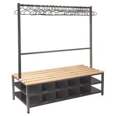 Executive Bench with Clothes and Shoe Storage