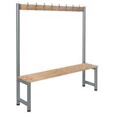 Premium Junior Single Sided Benches - Silver Frame - Timber Slats