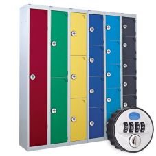 Armour Combi Lockers fitted with Combination Locks